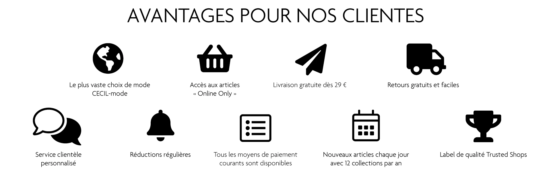 Avantages pour les clients Avantages pour les clients